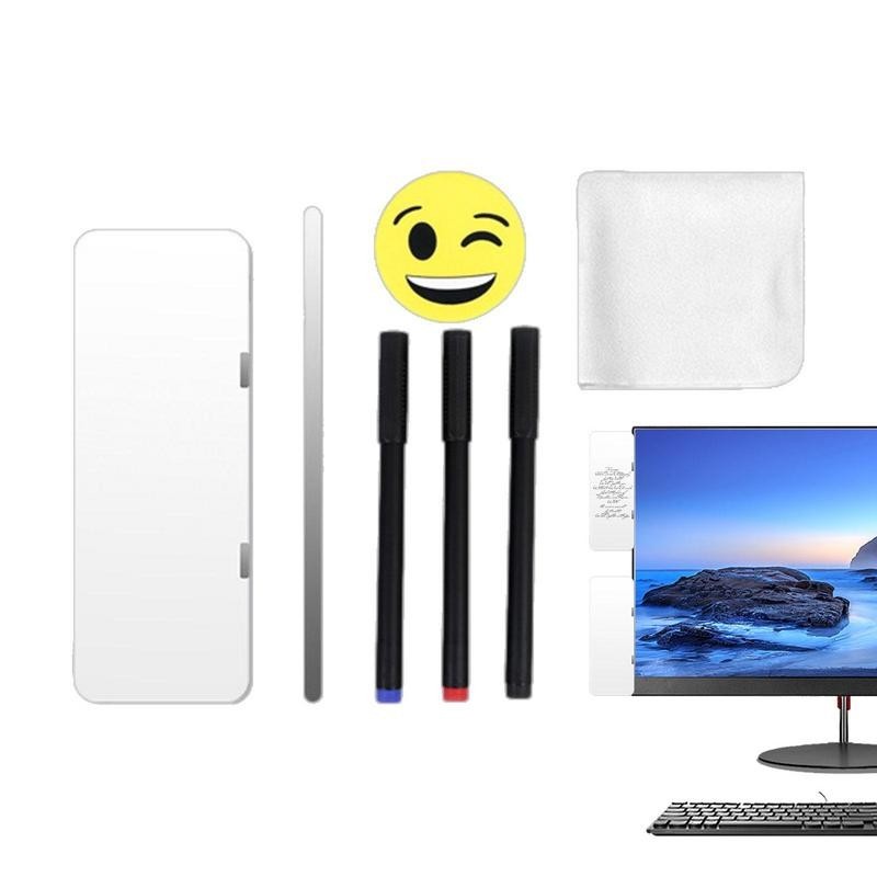 ☑1PC Dry Erase Magnetic Message Board For Computer Monitors Side Panel ...