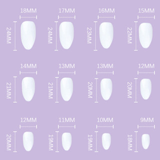 Medium Pink Almond False Nails Safe and Healthy Light Weight Art Pieces ...