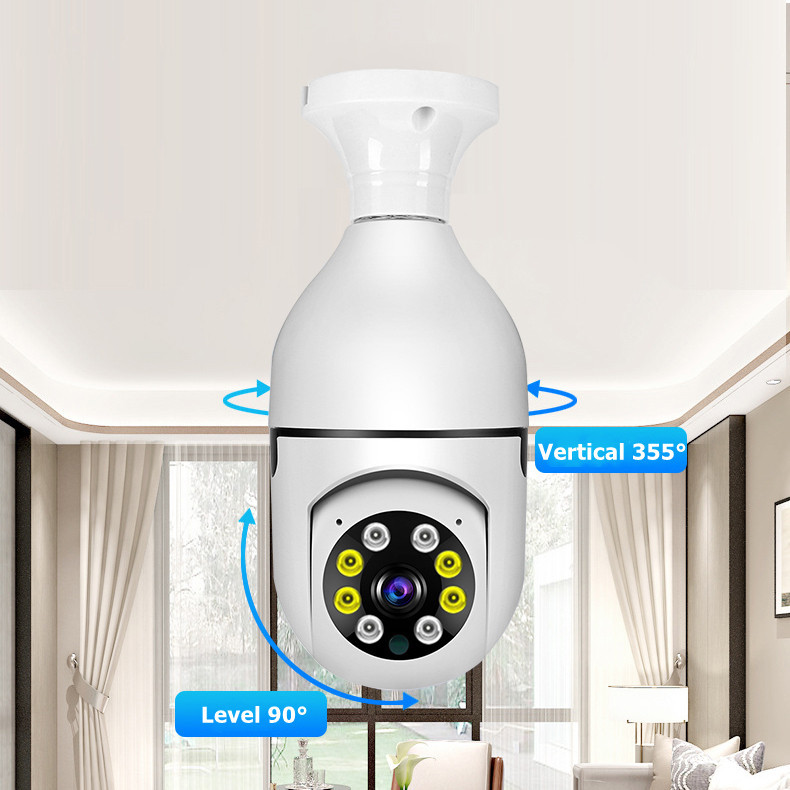 V380 Pro E27A Bulb CCTV WiFi Camera Tracking 5 Million Pixels 1080P ...