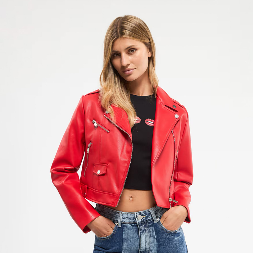 Terranova Crop Leather Effect Jacket for Women Shopee Philippines