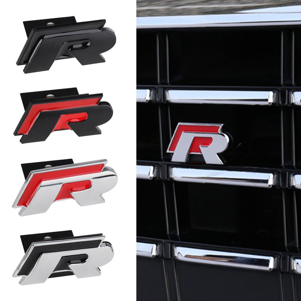 1pcs Car Front Grille Badge Trunk Bumper R R-line Emblem Decoration For ...