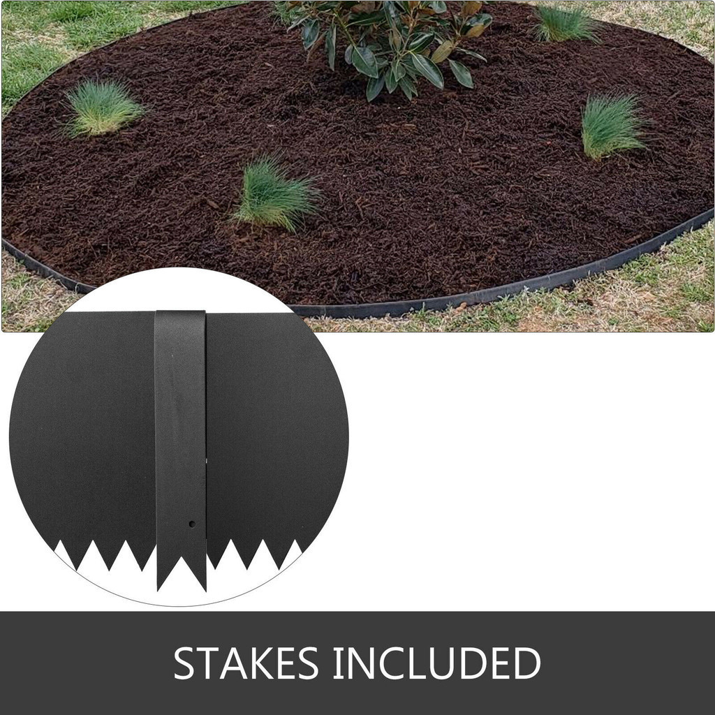 VEVOR Steel Lawn Edging 40x6/40x8 Inch Garden Metal Landscape Edging ...