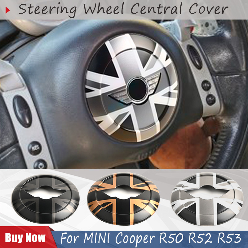 Union Jack 3D Steering Wheel Center Panel Car Sticker For BMW MINI ...