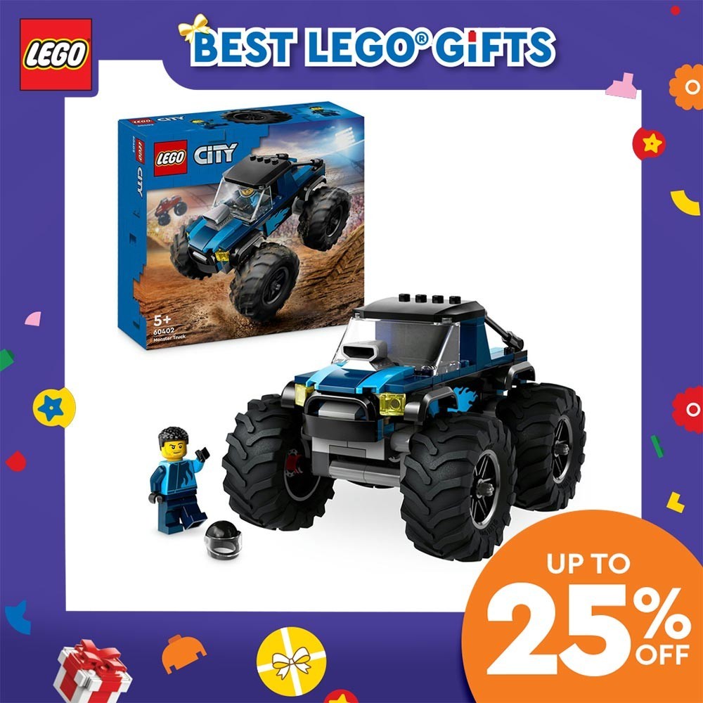LEGO City 60402 Blue Monster Truck Off Road Toy 148 Pieces Shopee Philippines