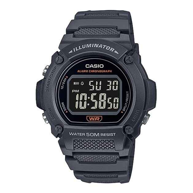 Casio W 219H 8BVDF Black Resin Strap 50 Meter Digital Watch Shopee Philippines