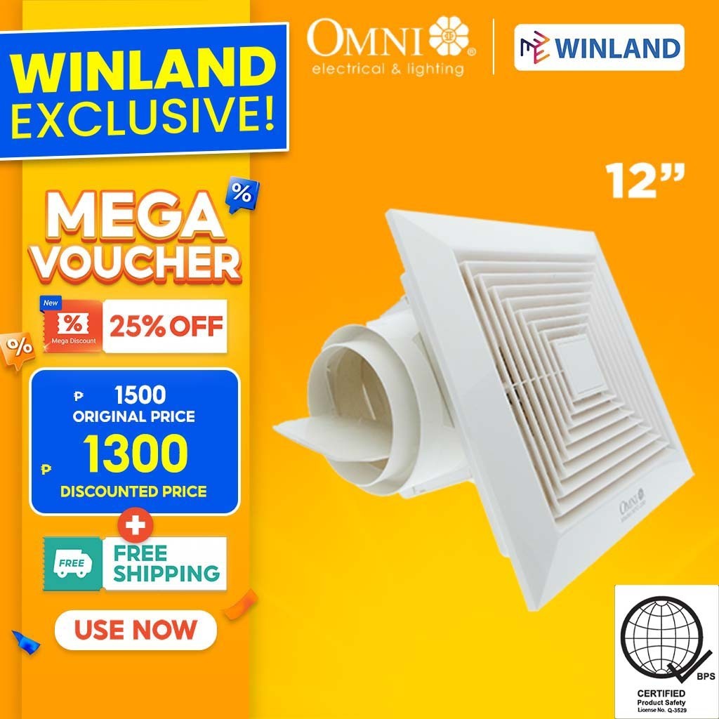 Omni by Winland Ceiling Mounted Exhaust Fan 12" XFC300 Shopee