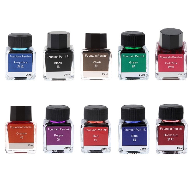 G5AA Colorful Non-carbon Ink for Dip Fountain Pen Calligraphy Writing ...