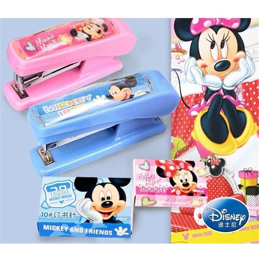 Disney Mickey Minnie stapler with staples set cartoon portable stapler ...