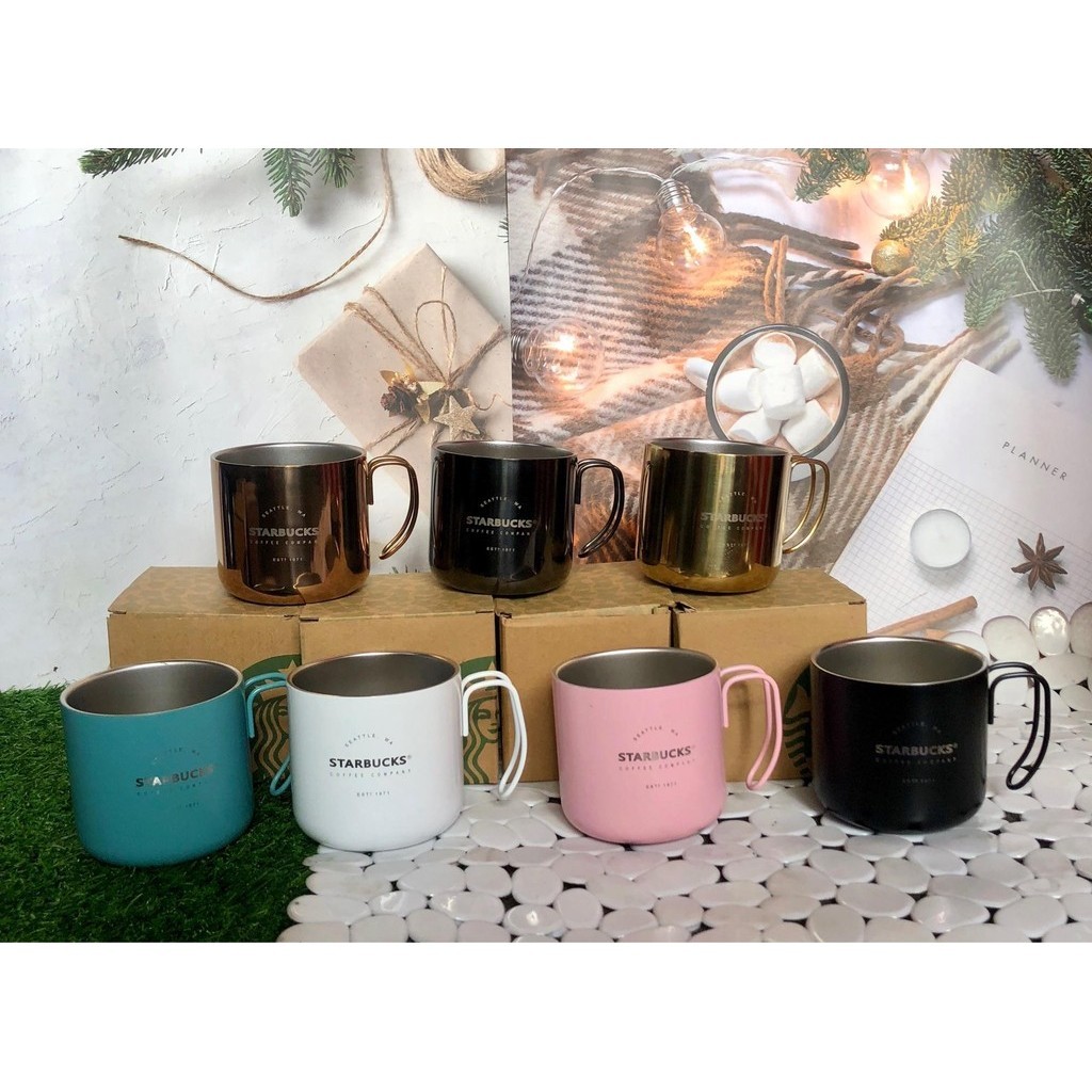 Starbucks Stainless Mug Wire Handle hot and cold | Shopee Philippines