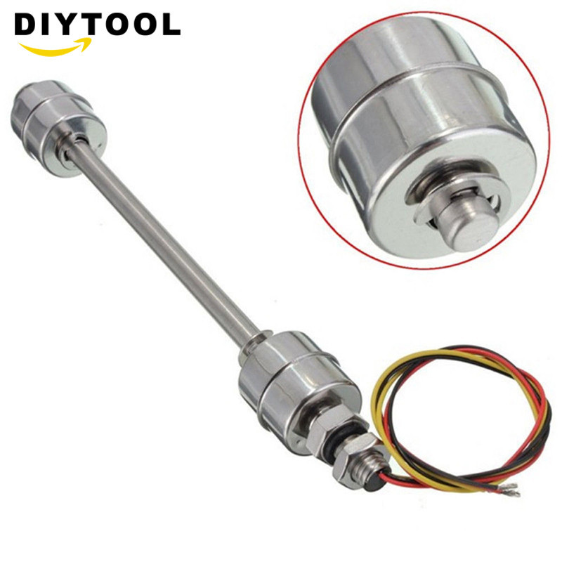 white 220V 200mm Stainless Steel Liquid Water Level Sensor Internal ...