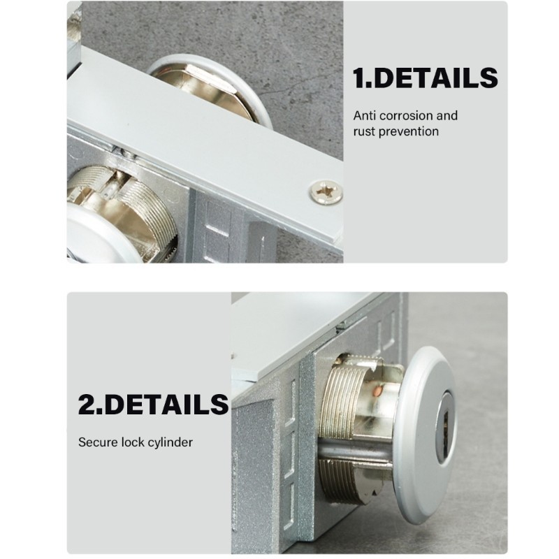 Double Sided Lock Set for Double Swing Doors Double Access Door Lock ...