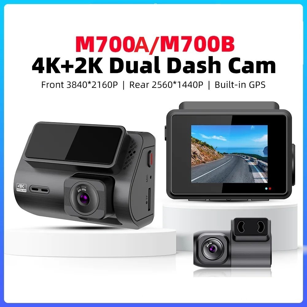 ☬Dash Cam M700A/M700B 4K+2K Camera Car Dashcam DVR Recorder Rear Cam