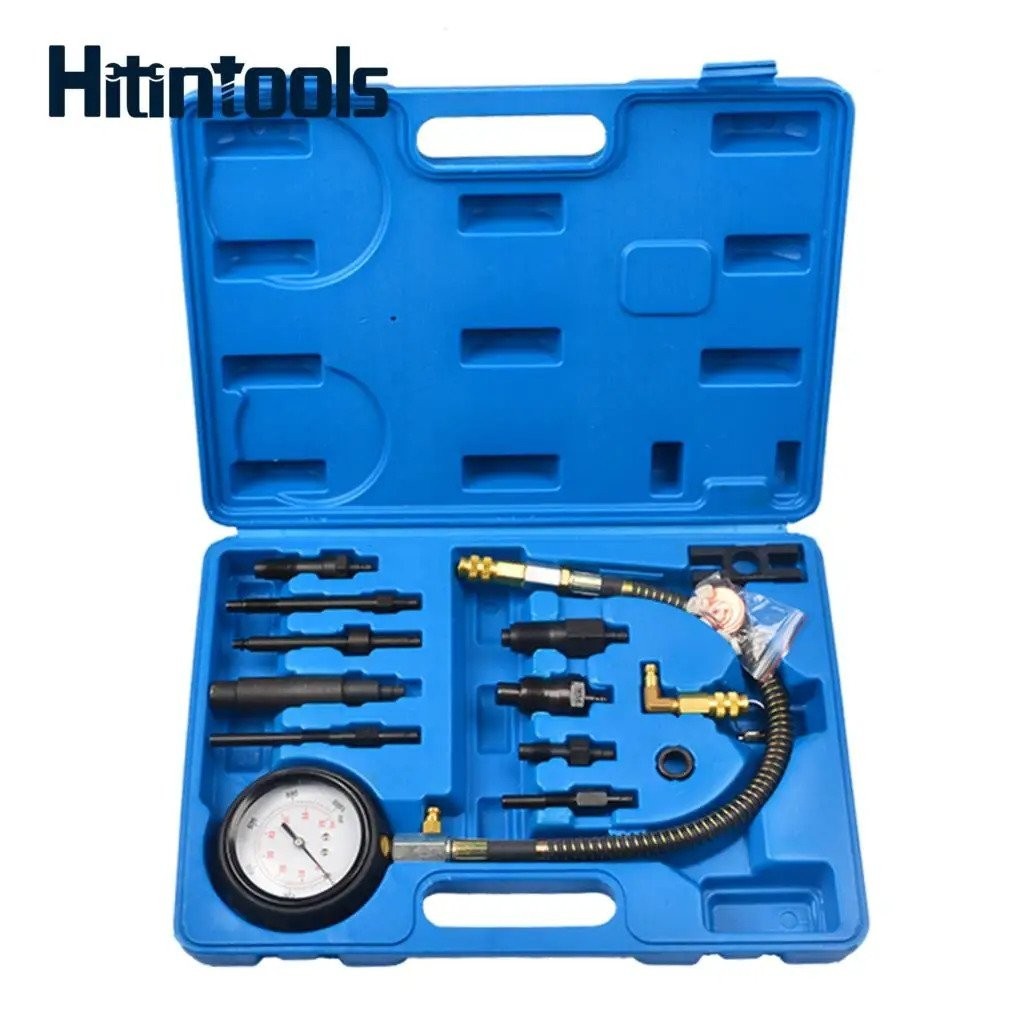 12Pc Diesel Engine Compression Tester Kit Direct & Indirect Injection ...