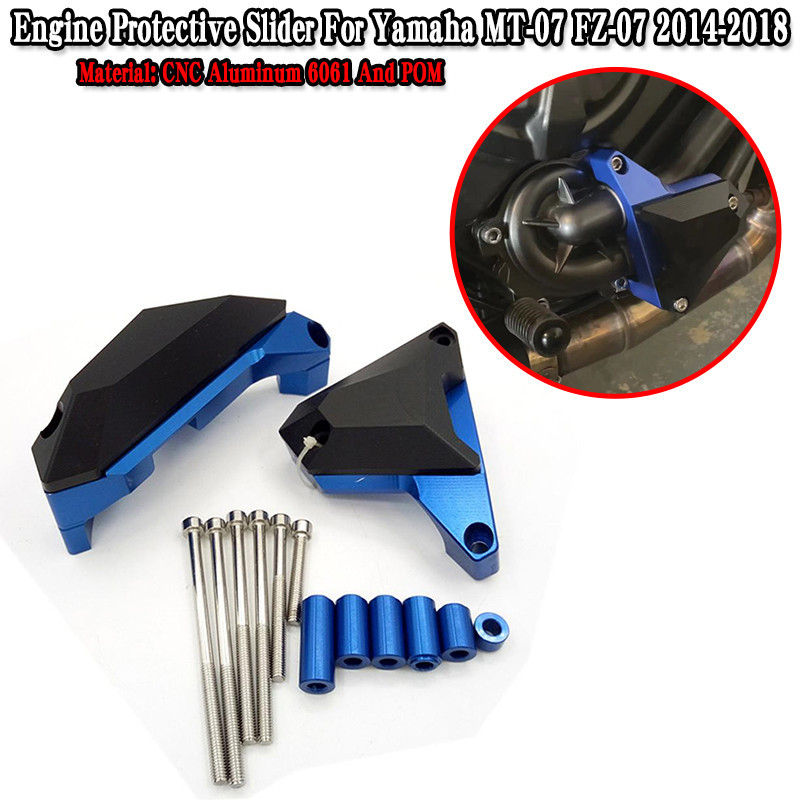 ️New MT07 FZ07 Motorcycle Engine Protect Frame Slider Case Guard Stator