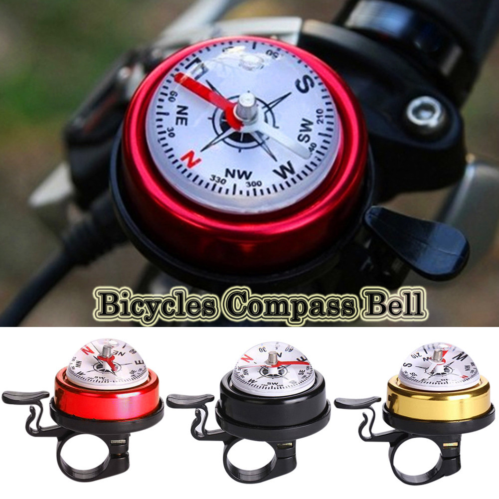 Bicycle Compass Warning Bell MTB Road Bike Horn Sound Alarm For Safety ...