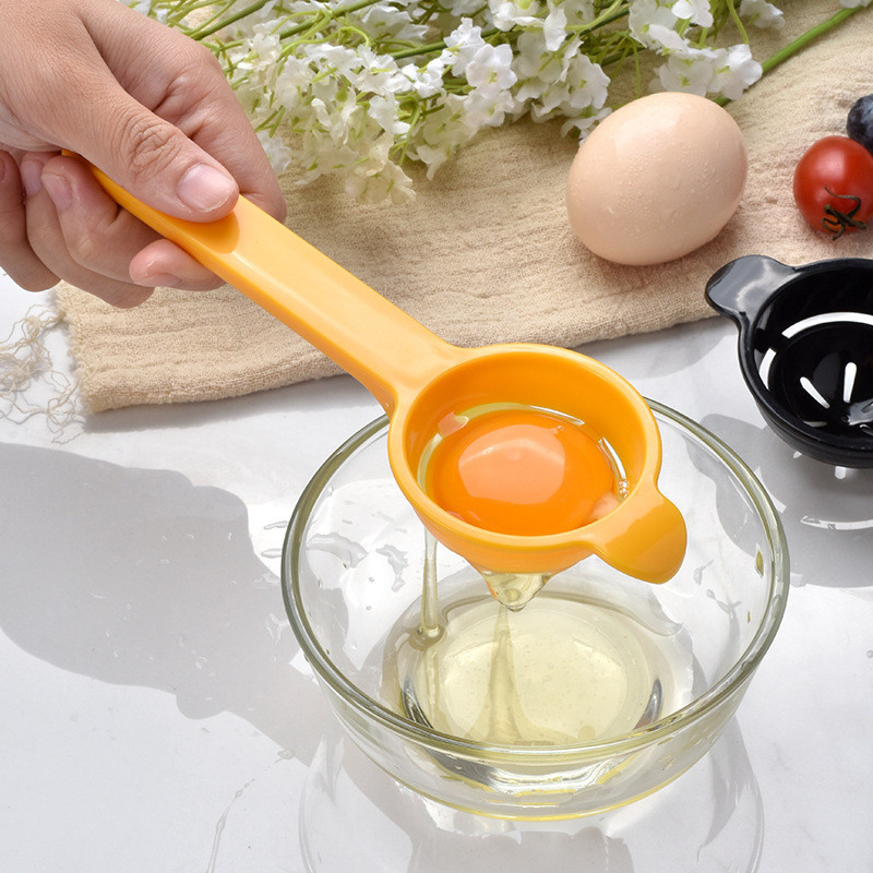 ☻Long Handled White Filter Egg Yolk Separator Plastic Baking Tool ☋7 ...