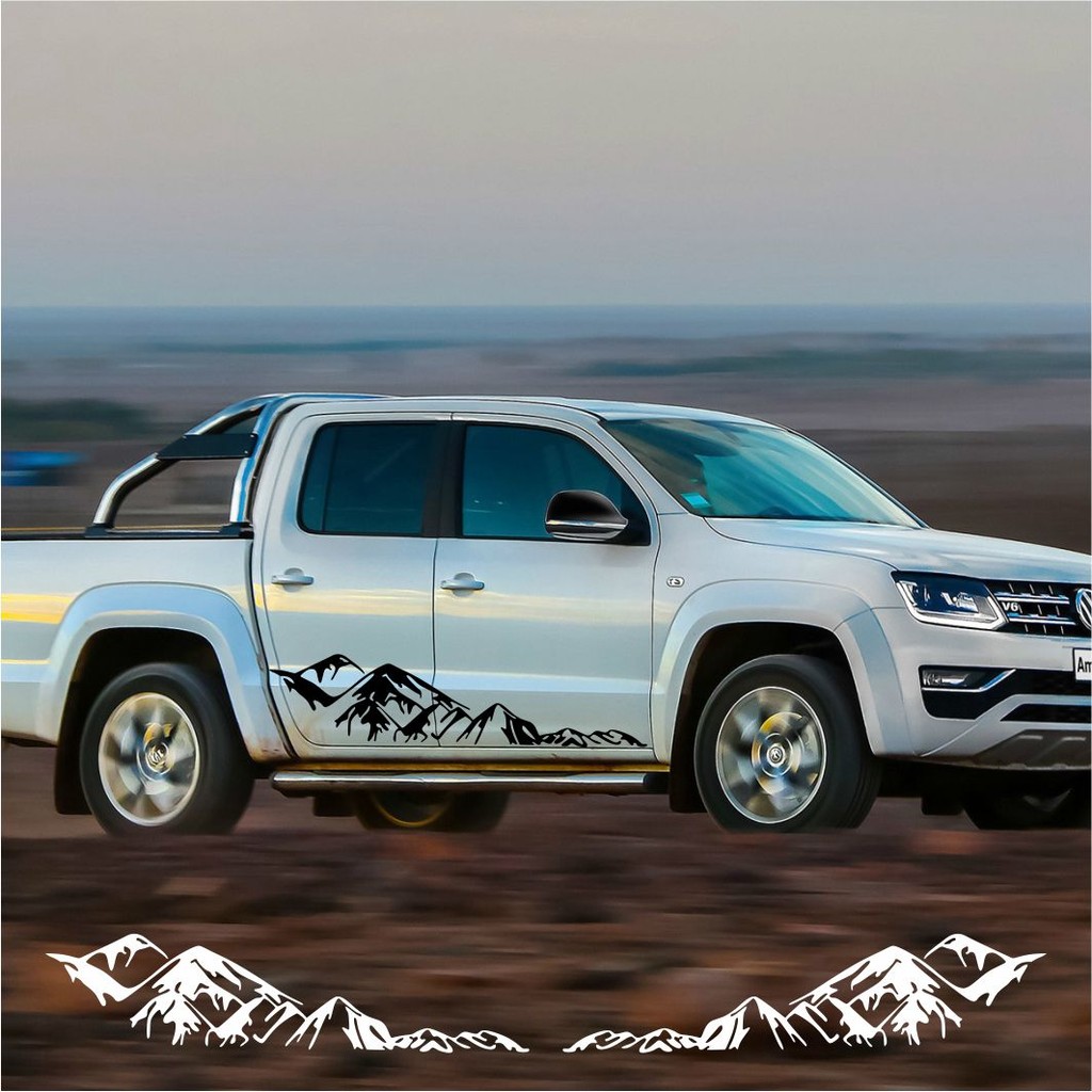 AENQNVK Aufkleber Schlammschlinger Style | Für Pickup Toyota Hilux Dodge RAM | PVC Auto Dekor