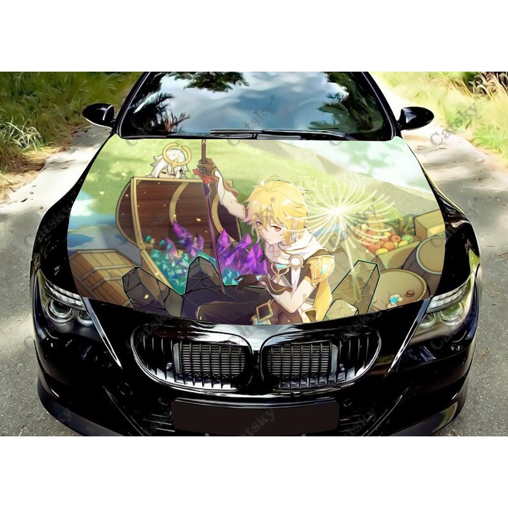 ☄Aether (Genshin Impact) Anime Car Hood Vinyl Stickers Wrap Vinyl Film ...