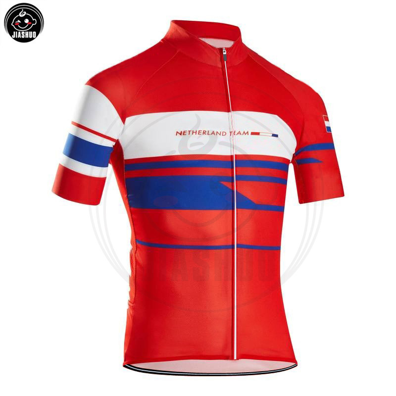 ۩NEW Red NETHERLAND Classical pro RACE Team Bike Cycling Jersey Tops ...