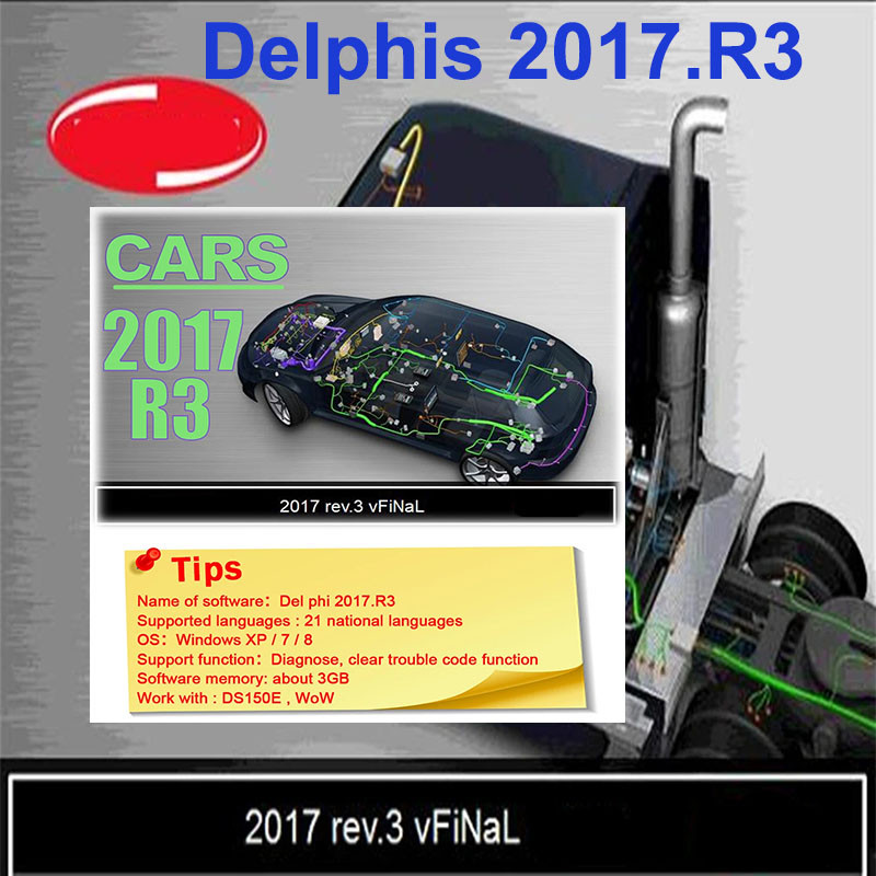 ☁2023 Newest Delphis 2017 R3 with keygen Delphi DS150E diagnostic tool