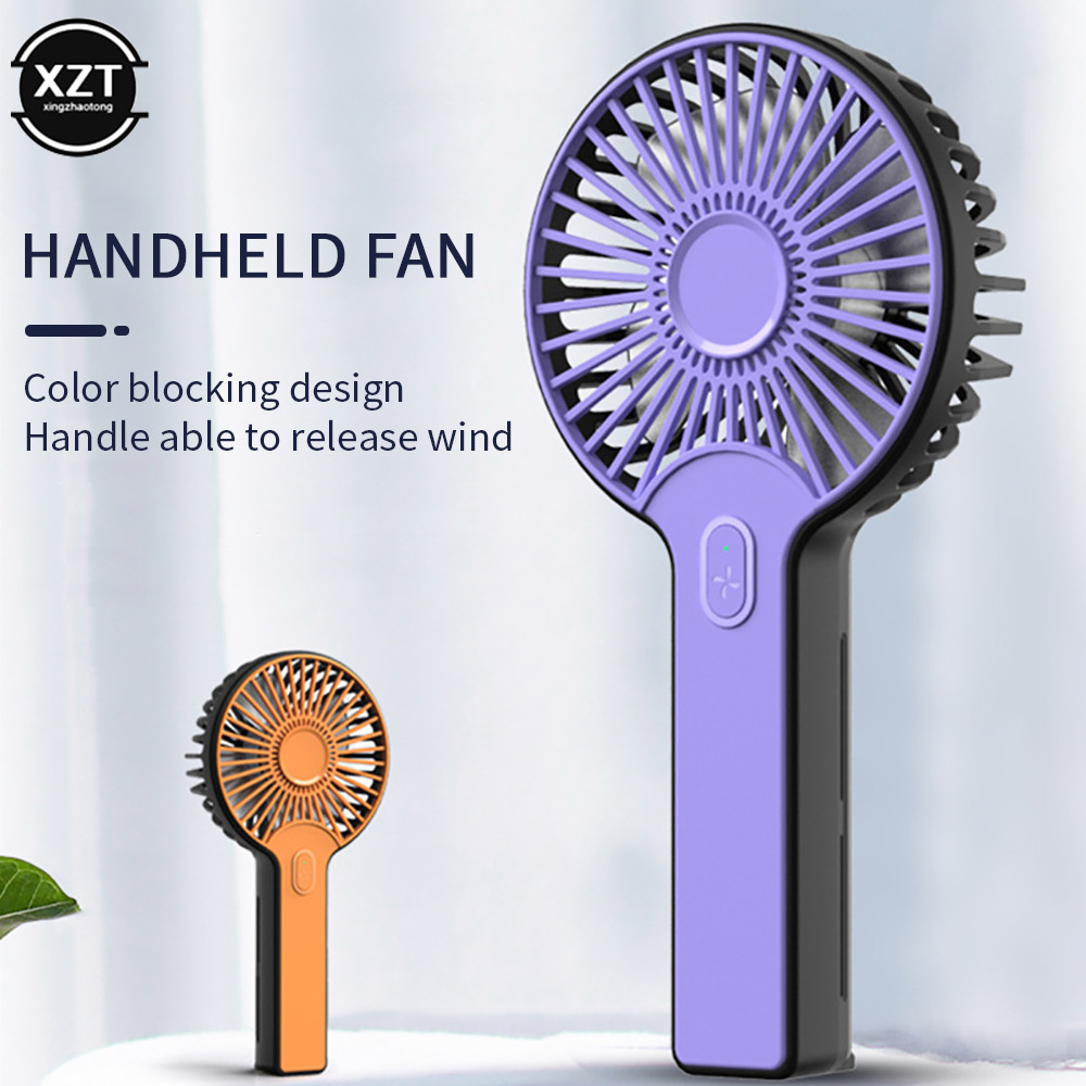 ☽Handheld USB Rechargeable Fan Handle out of the wind Ultra-quiet ...