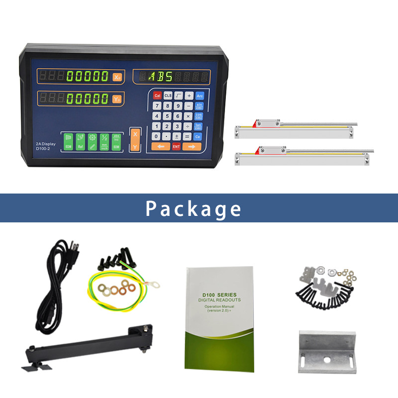 2 Axis/3 Axis Dro digital Readout with High Precision 50-1000mm Optical ...