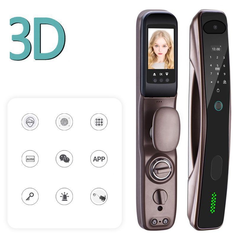3D Infrared Face Recognition Door Lock With Camera APP Smart ...