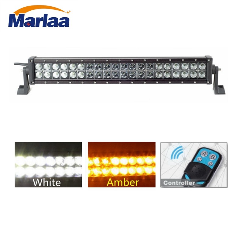22\" Amber White LED Light Bar 120W Flood Spot Combo Beam Work Lamp