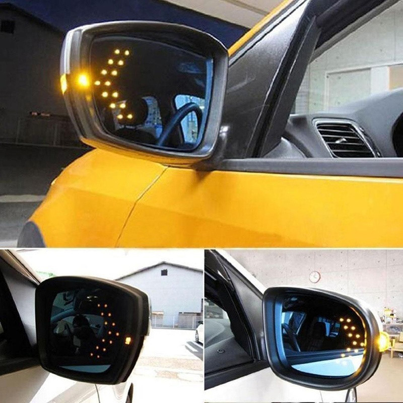 ♣2pcs LED Arrow Panel Car Rearview Mirror Indicator Turn Signal Light
