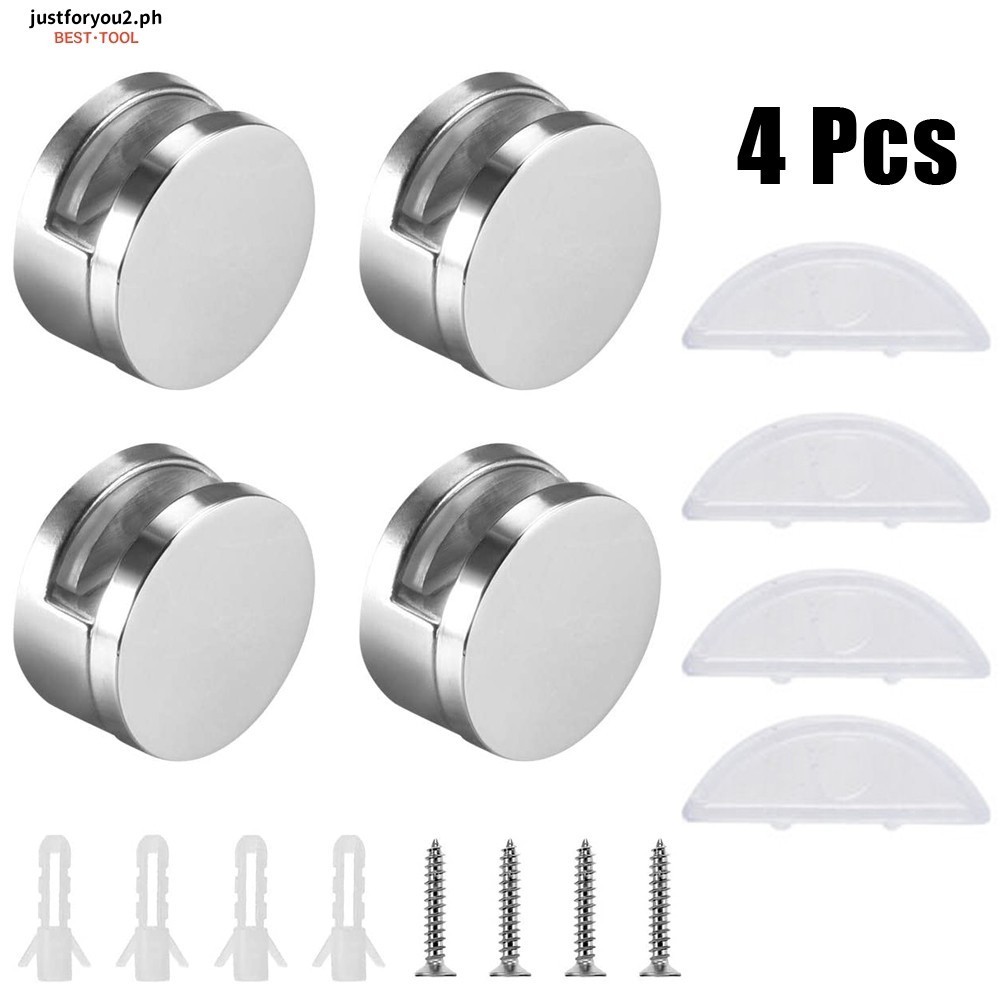 JTFY⚡ 4 Set Mirror Clips Mirror Hanging Hardware Mirror Holder Clips