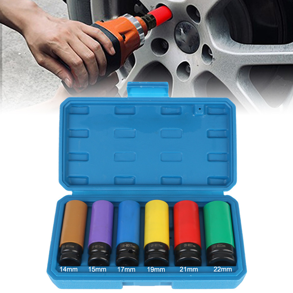 웃6point 1/2 Inch Drive Lug Nut Socket CRMO Steel Wheel Protector