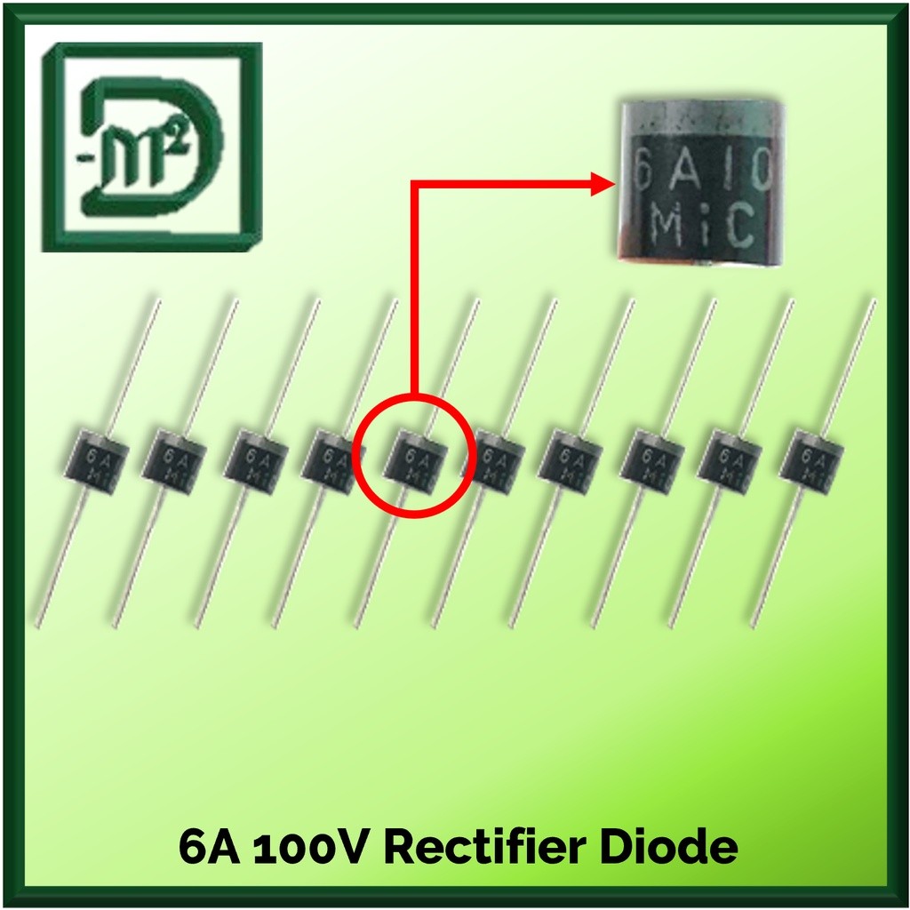 Standard Recovery Diode 6A 100V Rectified Diode (5 to 10pcs) | Shopee ...