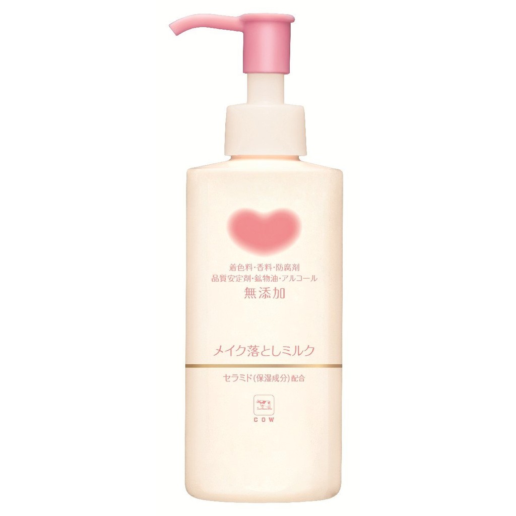 Cow brand, additivefree makeup remover milk with pump 150ml【Direct