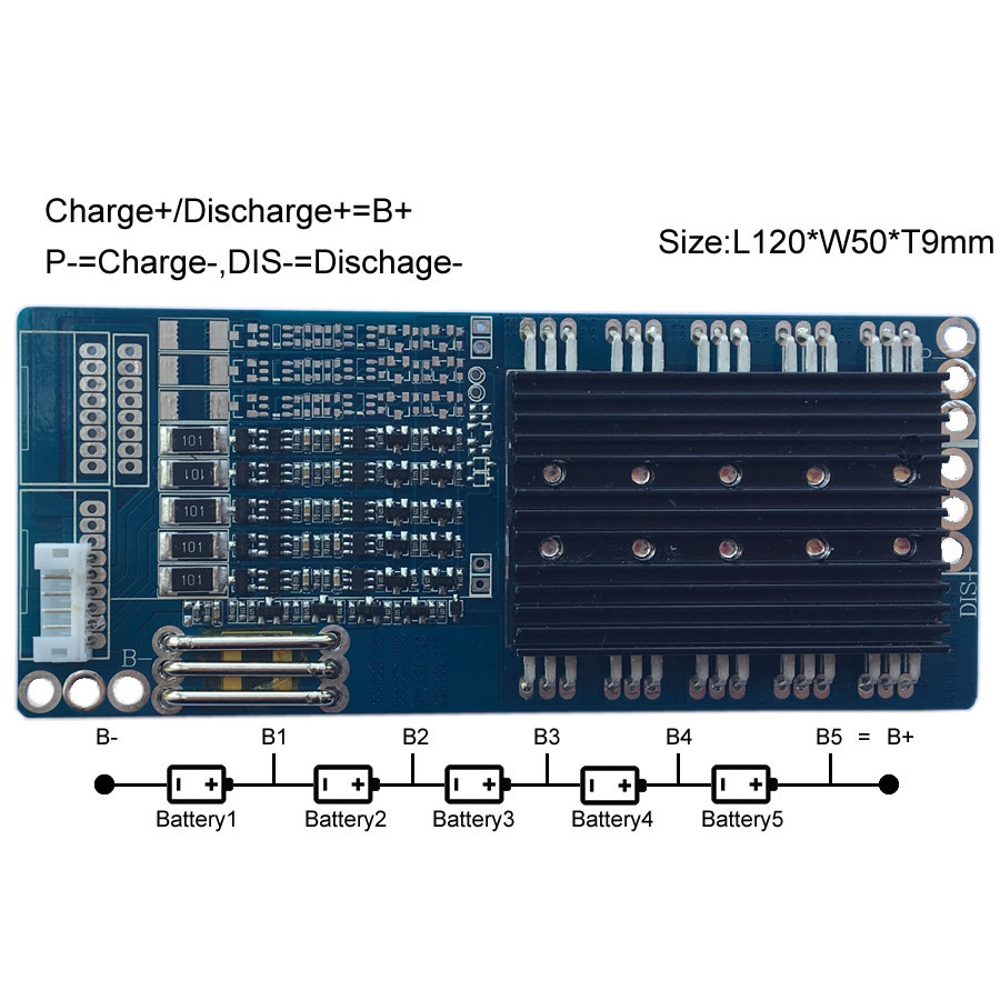 Protection Circuit 5S 30A BMS PCM PCB Battery Protection Board for 18V ...