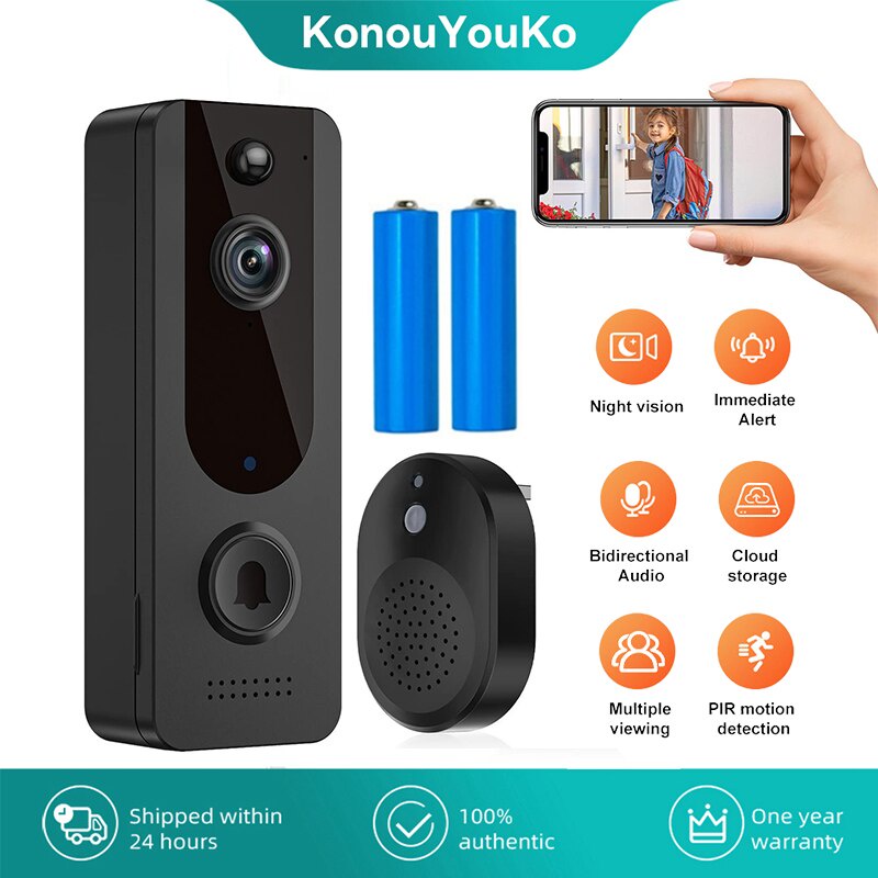 Aiwit HD Smart Video Doorbell Camera Wireless Outdoor Door Bell