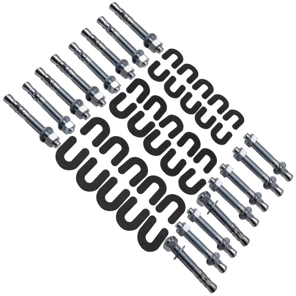 16 Wedge Anchor Bolts 30 Pack Shim 1/16" 1/8" 1/4" Lift Installation
