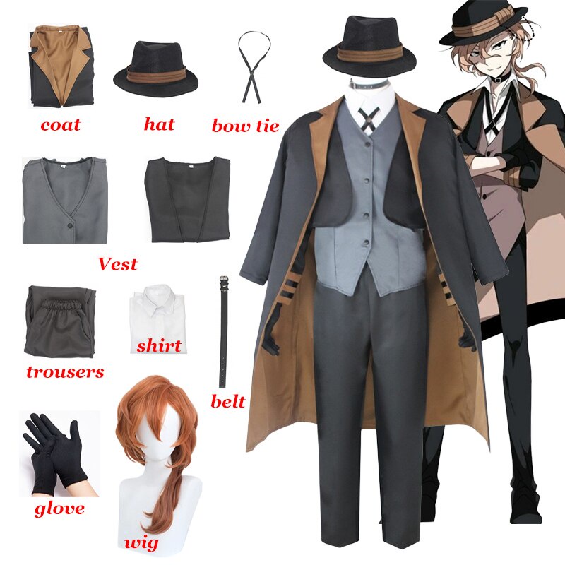 Chuuya Nakahara Cosplay Anime Bungou Stray Dogs Nakahara Chuuya Cosplay ...