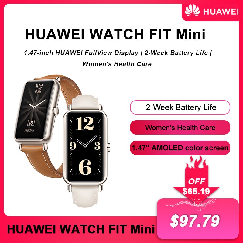 fvj Original HUAWEI WATCH Fit Mini Smartwatch Menstrual Cycle Tracking