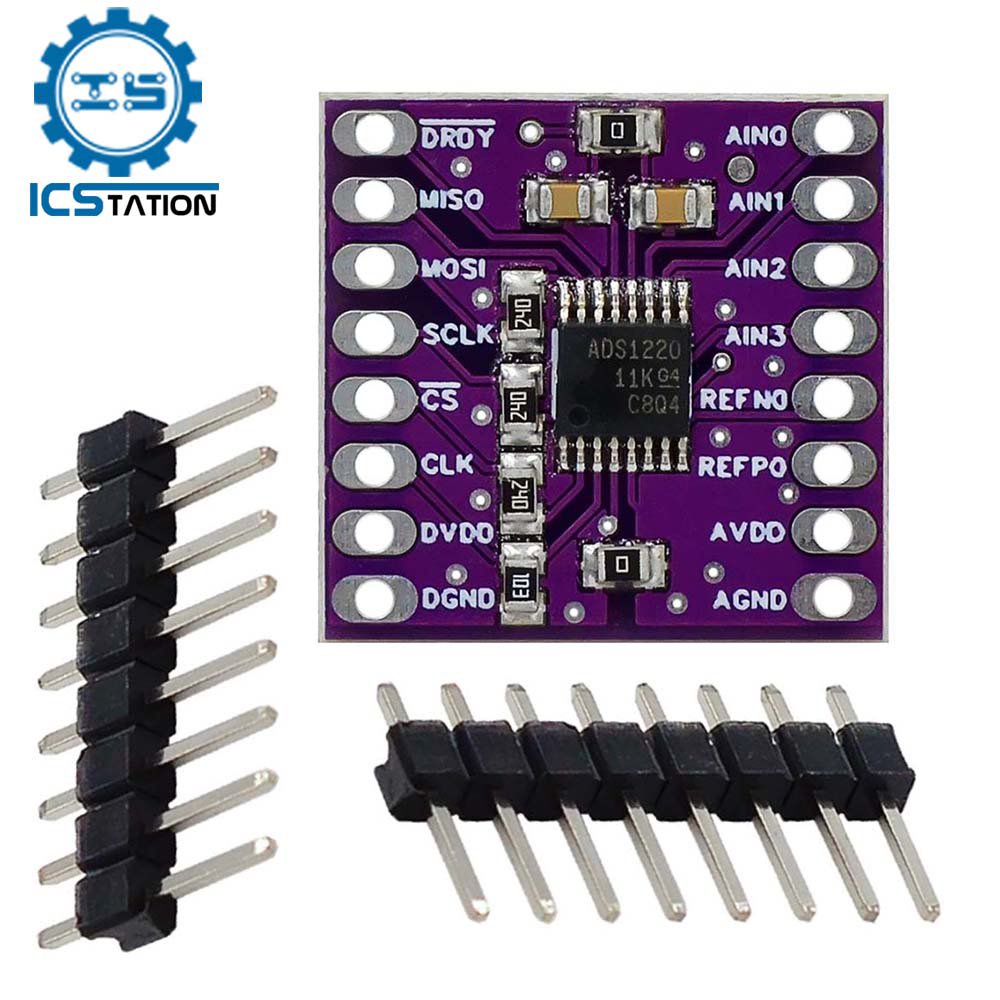 ADS1220 24Bit ADC Module SPI AD Converter Analog to Digital Signal ...