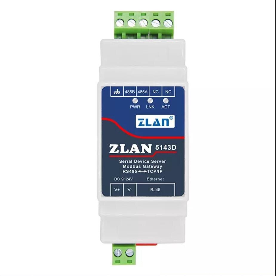k4V ZLAN5143D Din Rail Mounting RS485 Serial port to TCP/IP