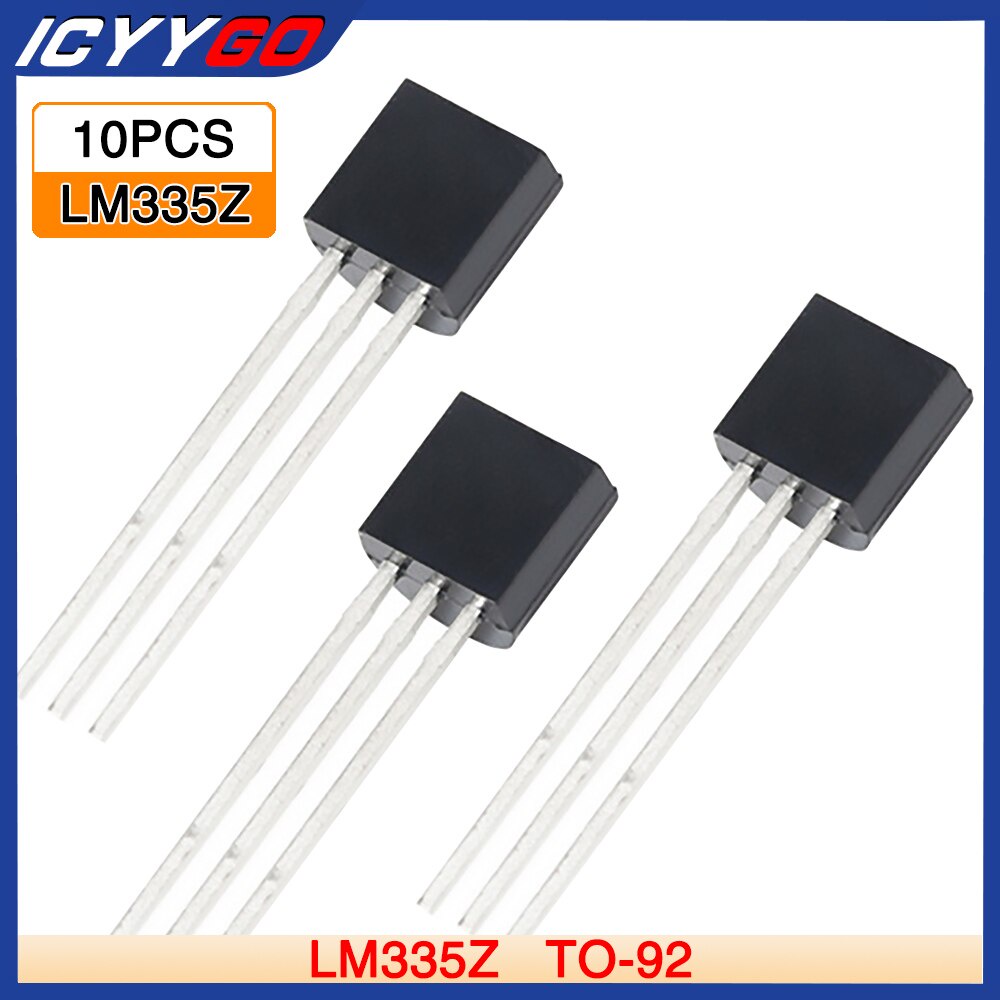 10Pcs TO92 Precision Temperature Sensors Transistor LM335Z Bipolar
