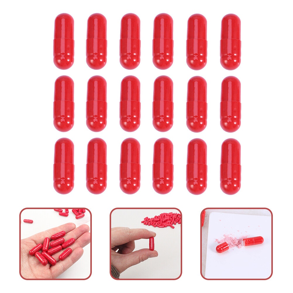 50 Pcs Blood Capsule Edible Stage Fake Makeup Toy Halloween Mouth Video ...
