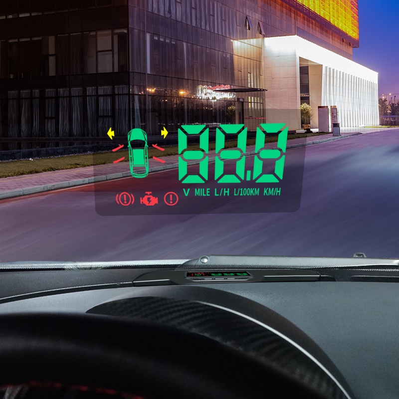 kyr HUD Head Up Display Car Windshield Projector Auto OBD Digital Speedometer Electronics Acce