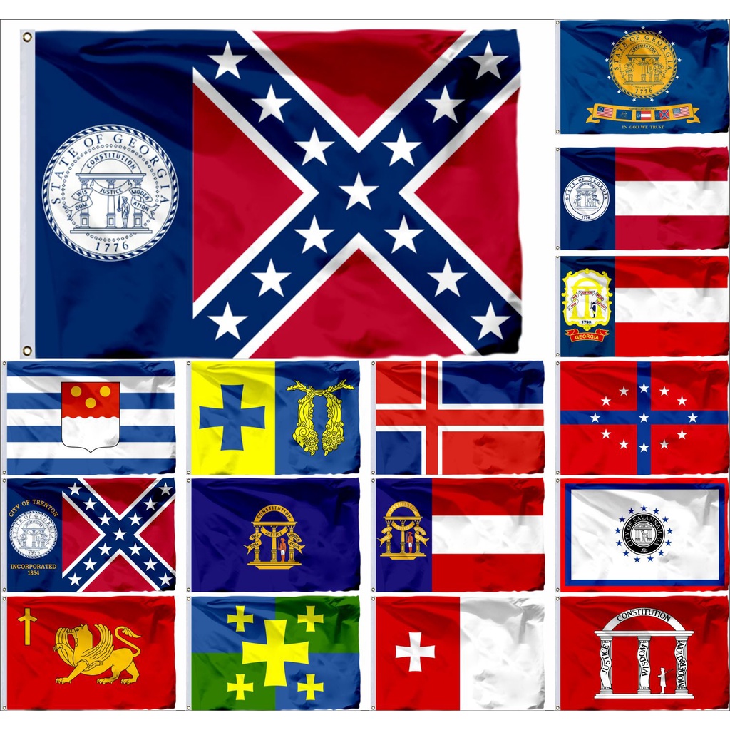 USA Atlanta Flag 90x150cm Rustavi 3x5ft US Guanica American