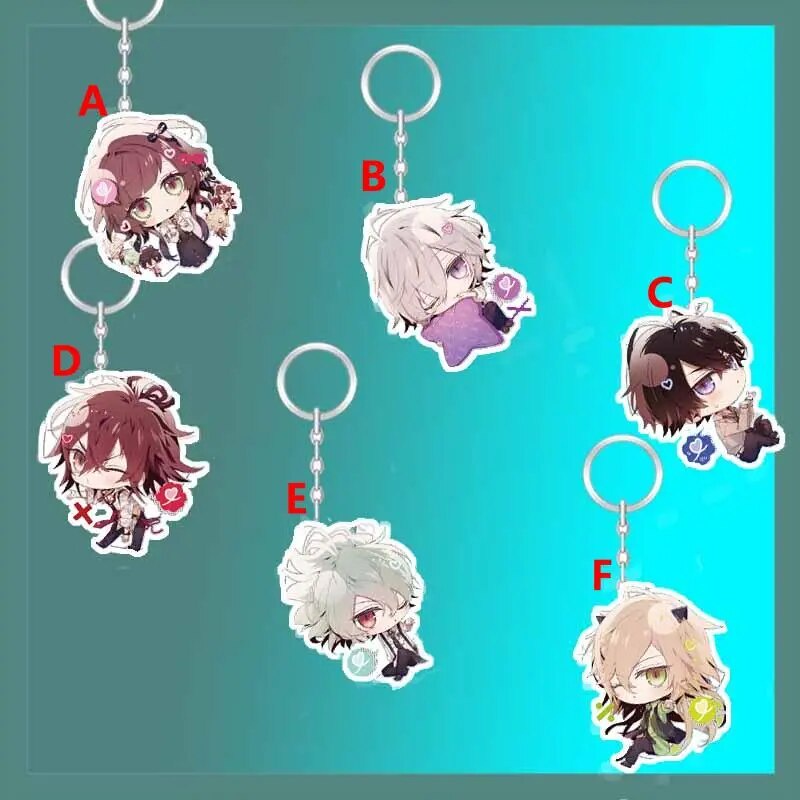 67v Anime Keychain collar x malice Hoshino Ichika Yanagi Aiji Acrylic