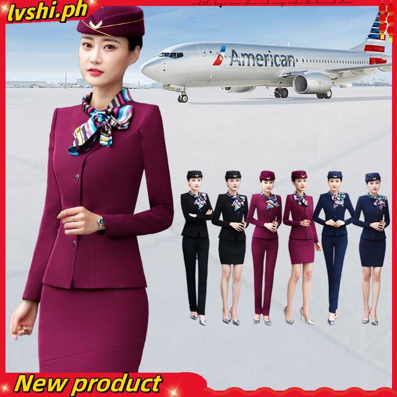 Stewardess Uniform Beauty Salon Workwear Suit Female Hotel Front Desk ...