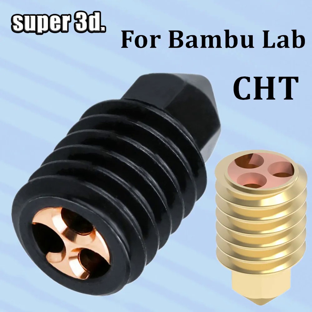 XPY9 High Flow Nozzle CHT For Bambu Lab p1p Hardened Steel Nozzle 500°C Upgrade For Bambulabs x1