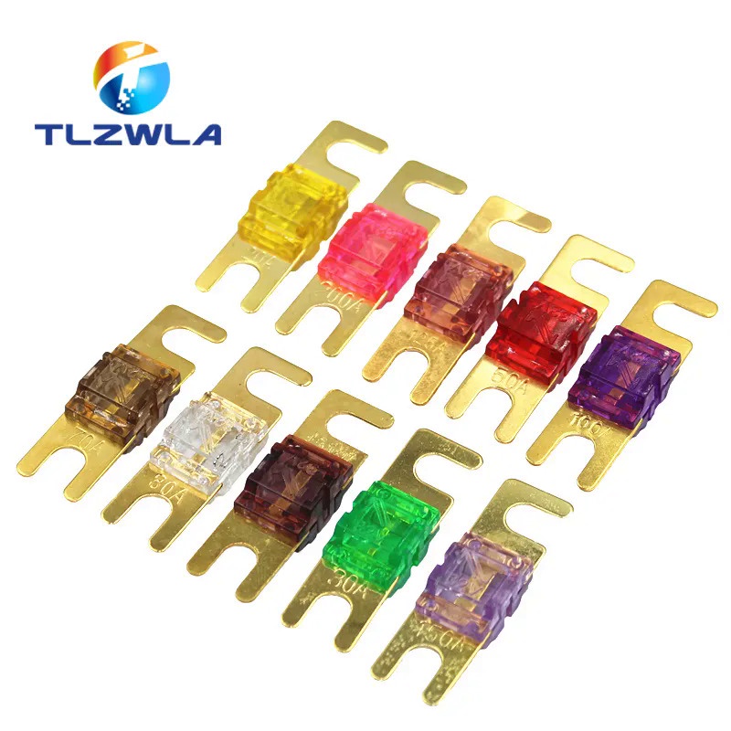 VFWH ANL Gold Plated Stud Car Fuses Mini Car Stereo Audio AFS Fuse 20A
