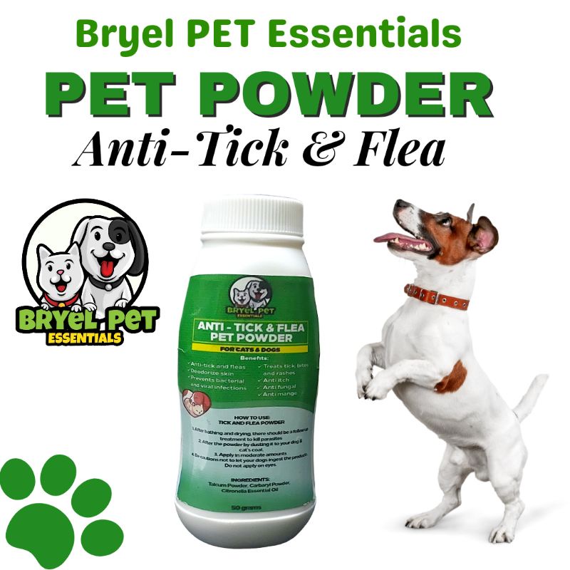Bryel Pet ™️ Carbaryl Pet Powder AntiTick & Fleas/Pet Powder Tick and