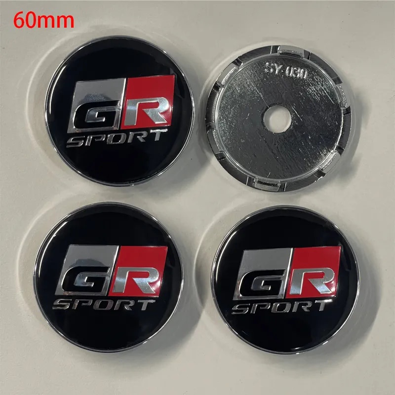 4Pcs 60mm Car Wheel Center Hub Cap Rim Cover For Toyota GR Sport ...